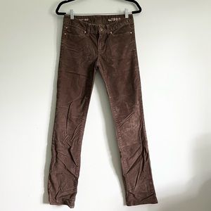 Gap Corduroy Real Straight Jeans Brown Size 26/2